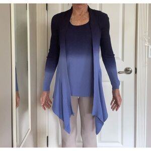 Sweater/sleeveless shell Navy/light blue